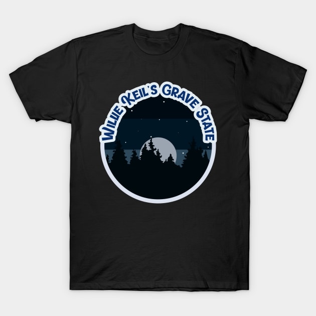 Willie Keil's Grave State Campground Campground Camping Hiking and Backpacking through National Parks, Lakes, Campfires and Outdoors of Washington T-Shirt by AbsurdStore